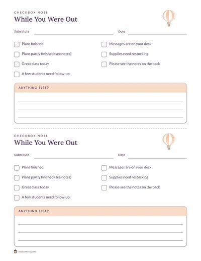 Page 3: two checkbox notes on one sheet